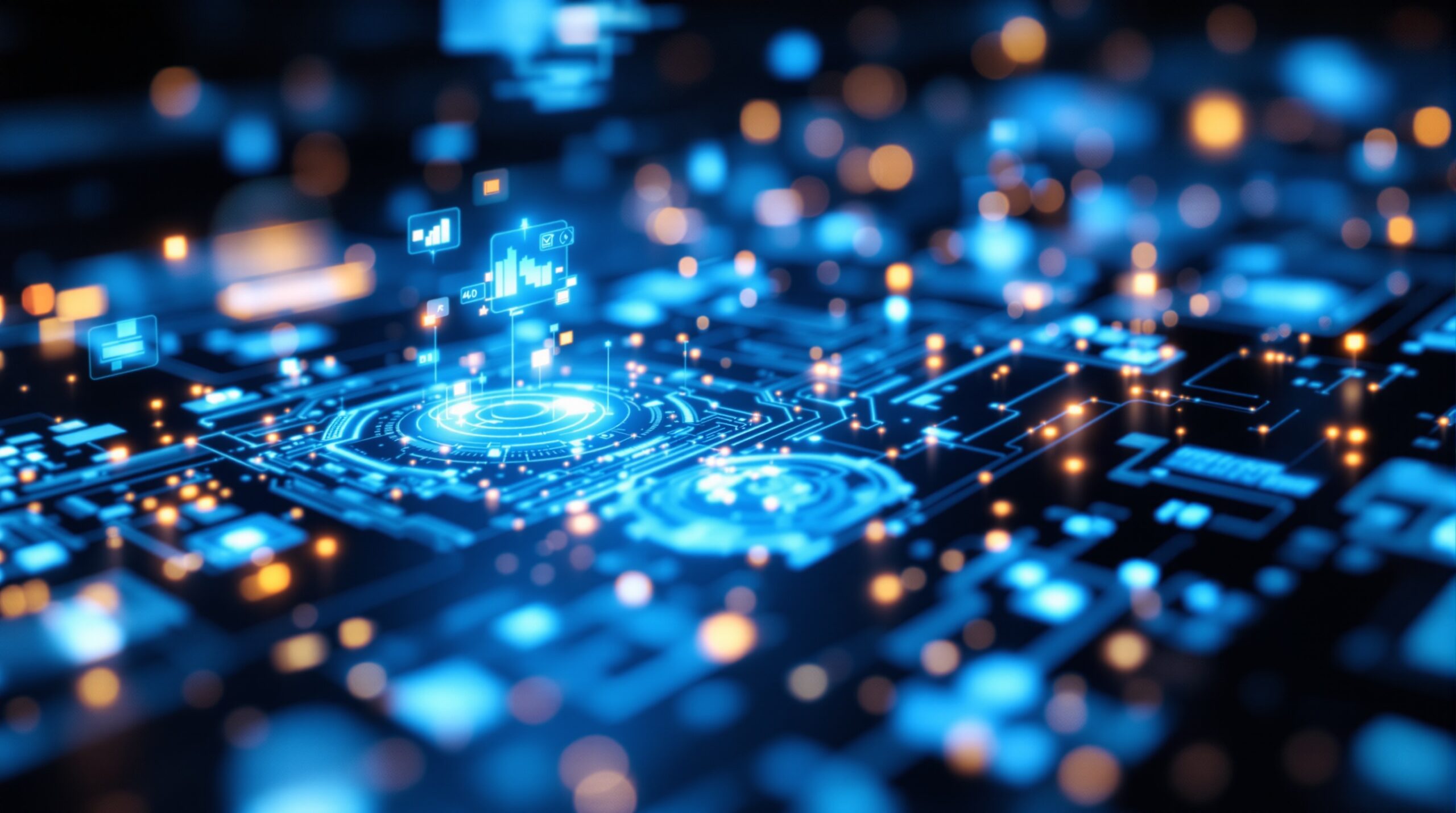 Close-up of autonomous vehicle AI dashboard with glowing neural networks and decision algorithms processing moral dilemmas